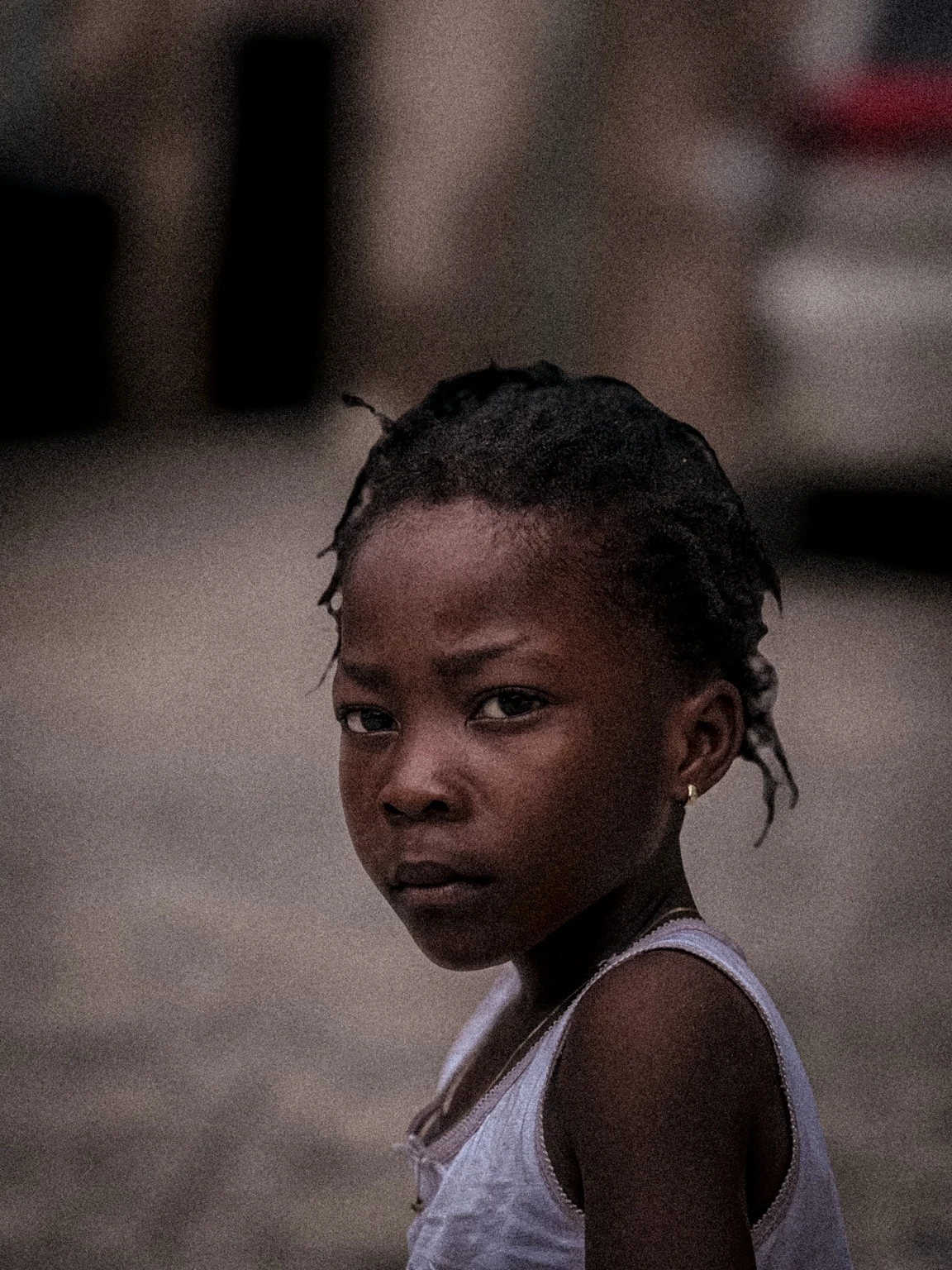 Portrait of a young girl outdoors